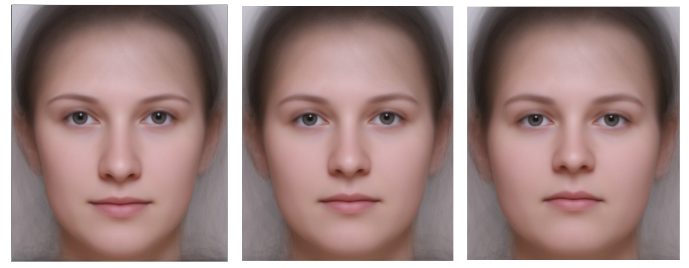 sharp facial features women